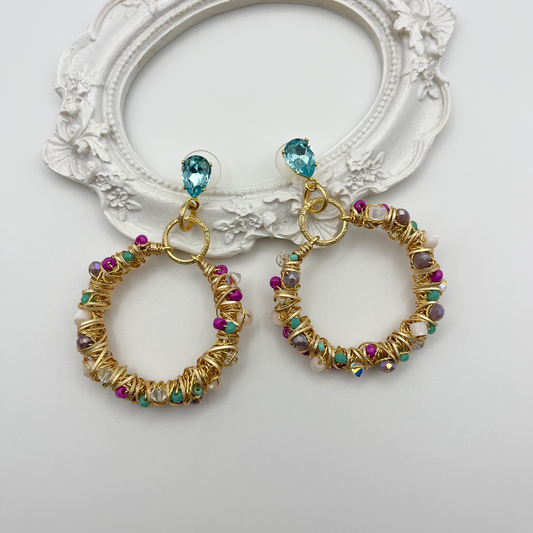 Zarcillos Largos Enredados Marina