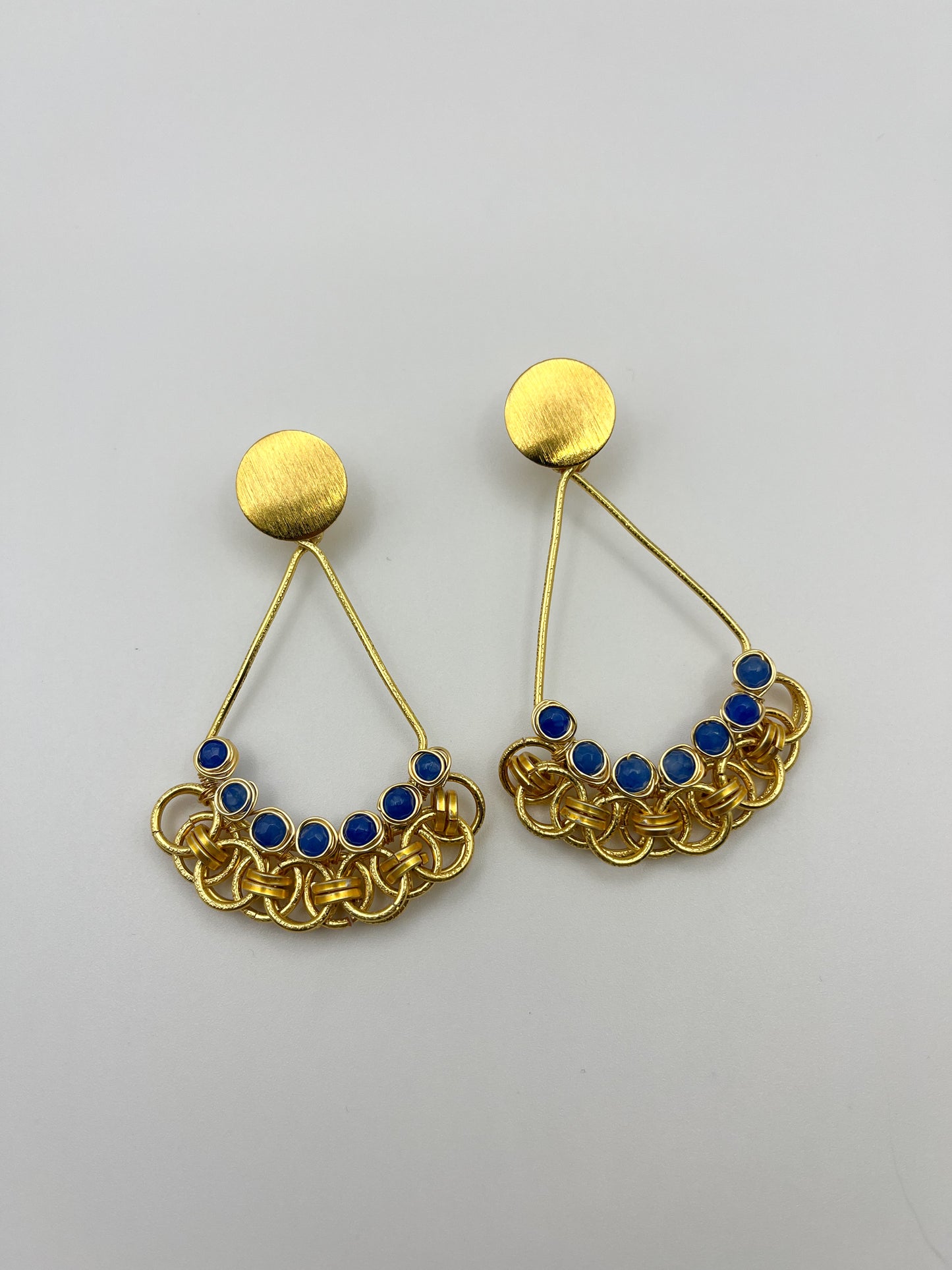 Long Earrings Linked Hoops