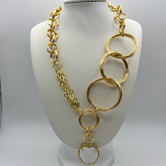 Mery Linked Hoop Necklace