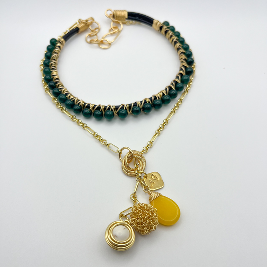 Choker Doble Esmeralda