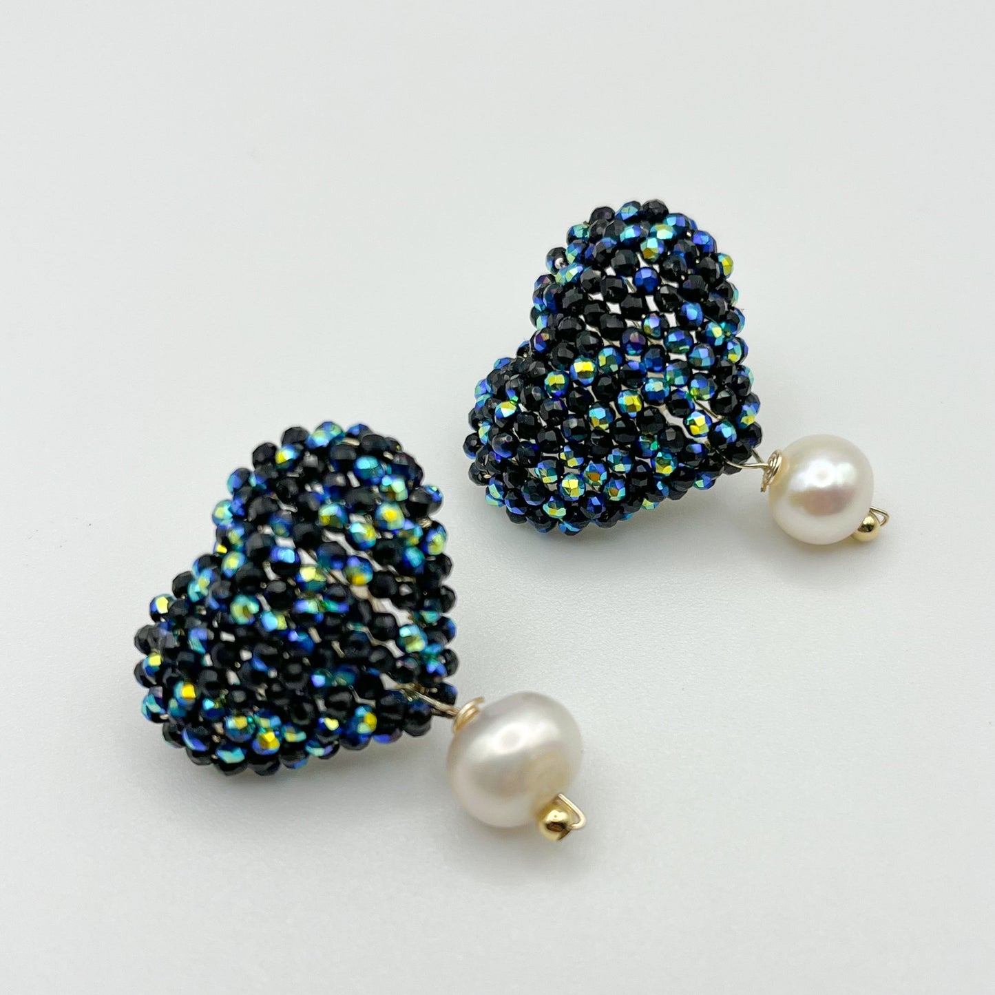 Heart-shaped balloon earrings