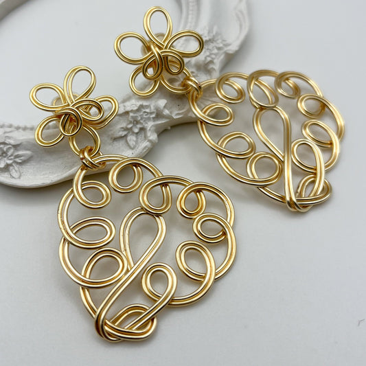 Heart silhouette earrings