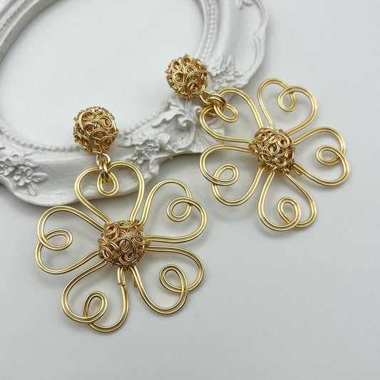 Flower silhouette tendrils