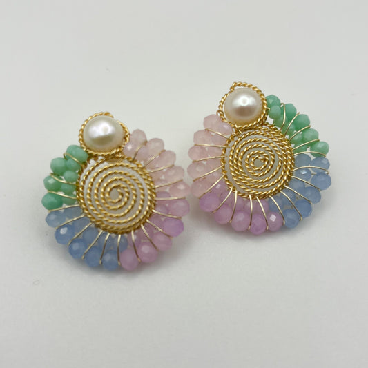 Pastel rainbow earrings