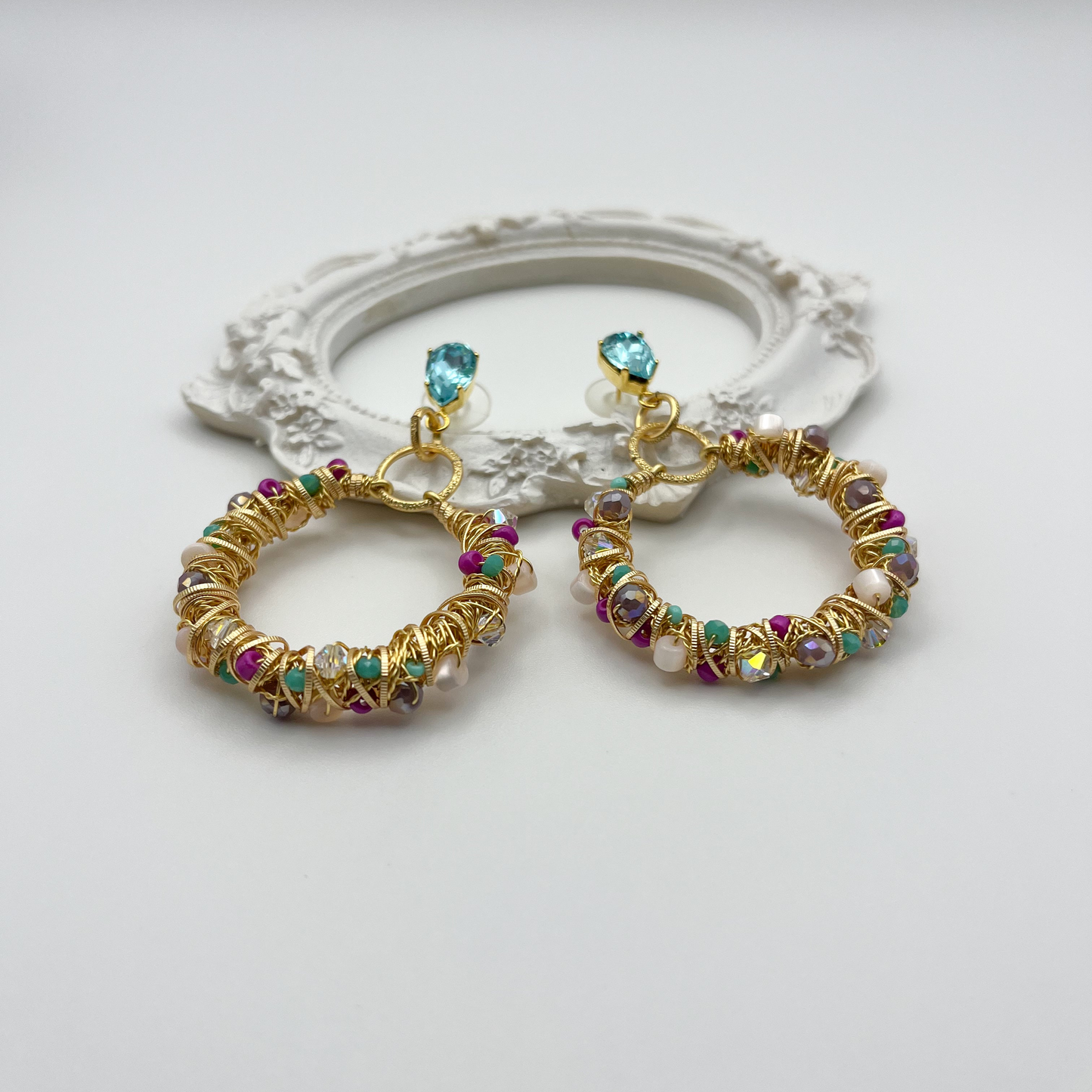 Zarcillos Largos Enredados Marina