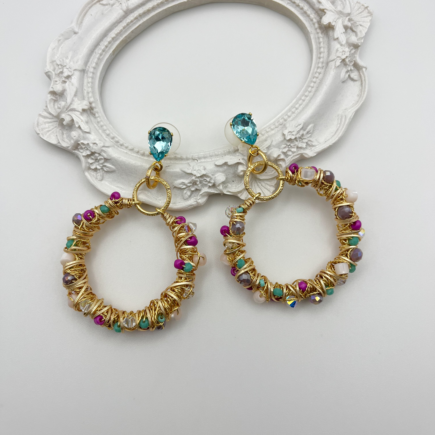 Zarcillos Largos Enredados Marina