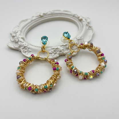 Zarcillos Largos Enredados Marina