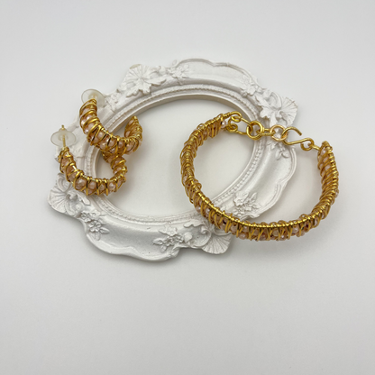 Julia Bracelet and Hoop Set