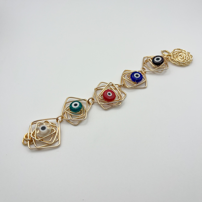 Geometric set of evil eyes