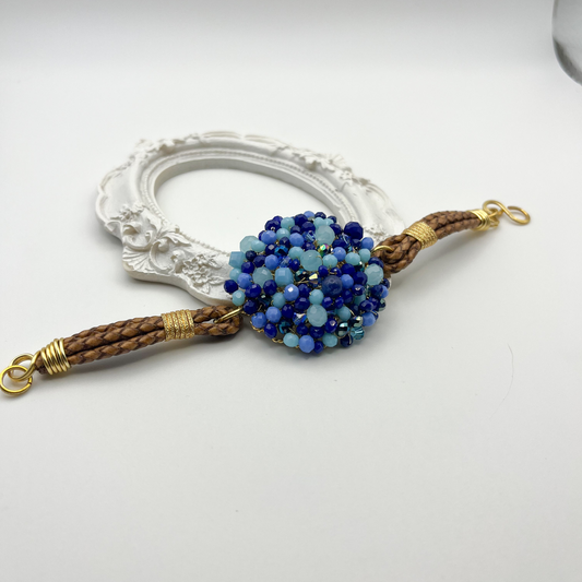 Embroidered Medallion Bracelet