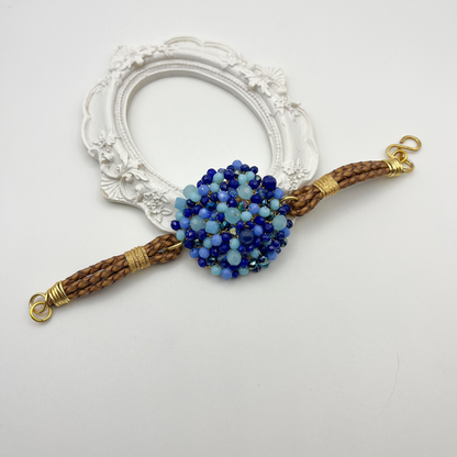 Embroidered Medallion Bracelet
