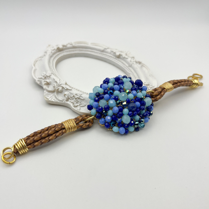 Embroidered Medallion Bracelet