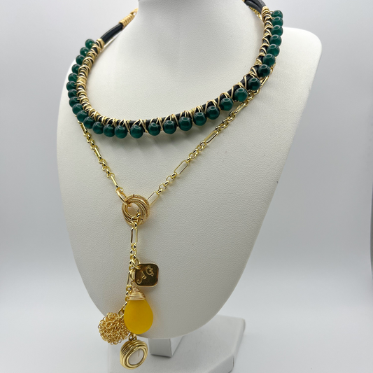 Choker Doble Esmeralda